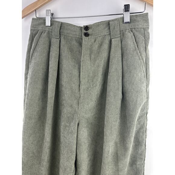 Madewell Corduroy High Rise Tapered Pants Distant Surplus Green Women's Size 6 - Picture 7 of 15